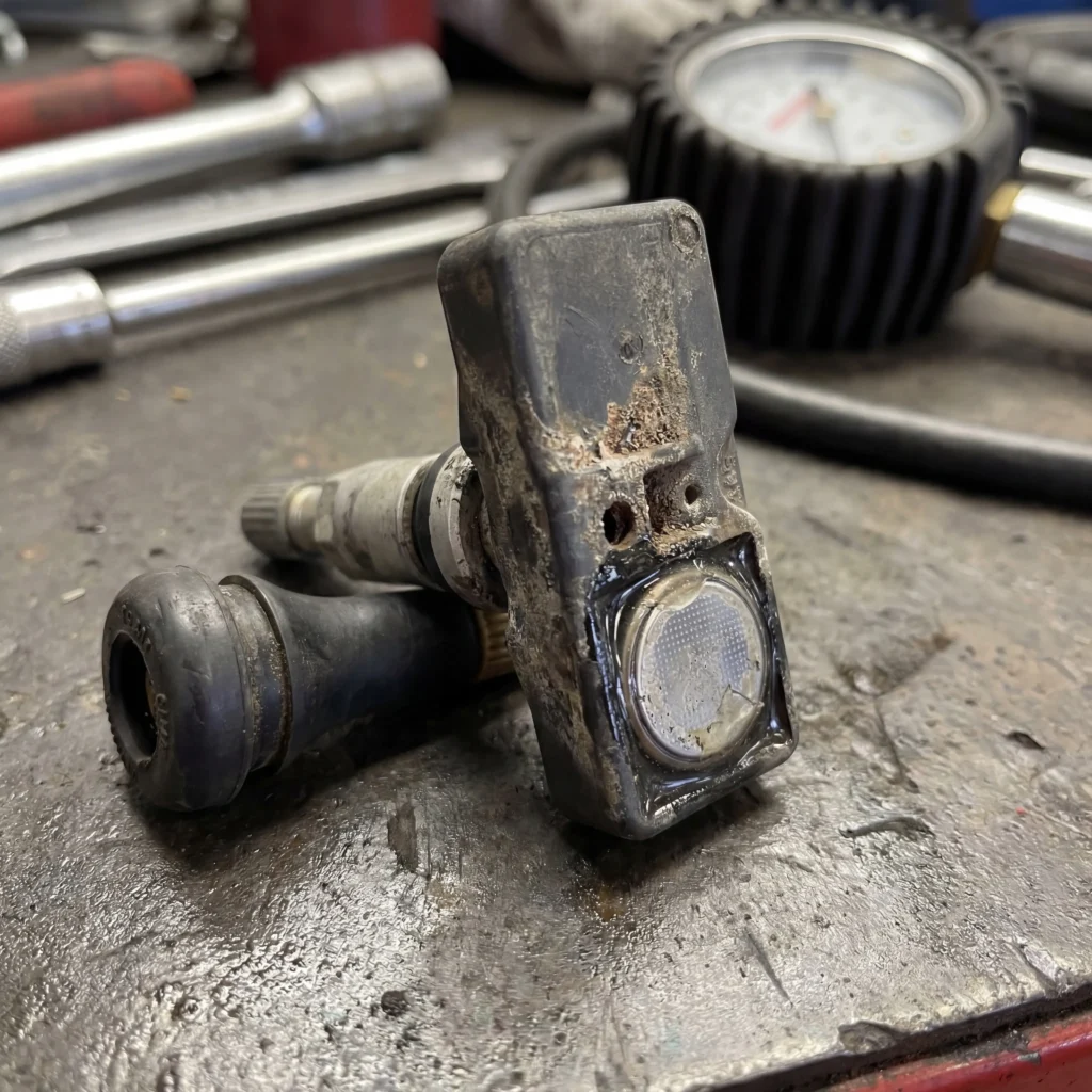 TPMS flash pattern decoder showing four warning light behaviors and what each flashing pattern means for diagnosis