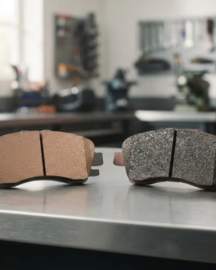 Detail view of stopping performance: cold bite vs warm grip