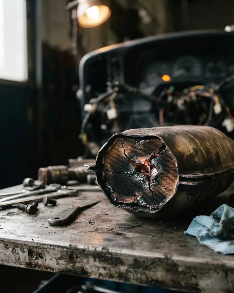 Detail view of how Fast a Blinking Light Destroys Your Catalytic Converter