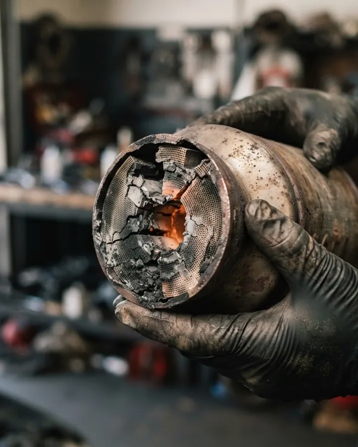 Detail view of how Fast a Blinking Light Destroys Your Catalytic Converter