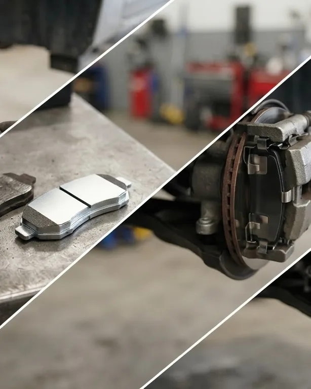 Close-up illustrating the short answer on brake pad replacement time