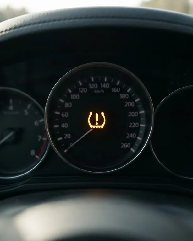 Close-up illustrating what the tire pressure light is telling you